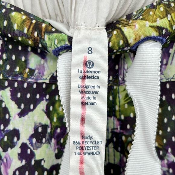 Lululemon Spring Break Away Short Floral Sport White Multi Size 8 - Picture 7 of 9